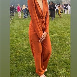 Honey Belle Rust Orange Jumpsuit